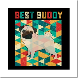 Best Buddy Pugs Posters and Art